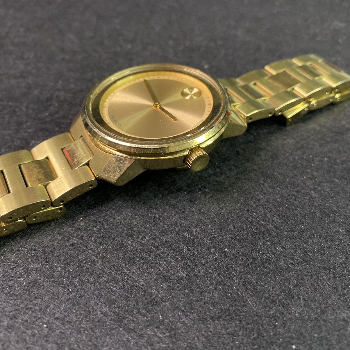 MOVADO BOLD 3600258 STAINLESS 42.5MM YELLOW GOLD DIAL WATCH