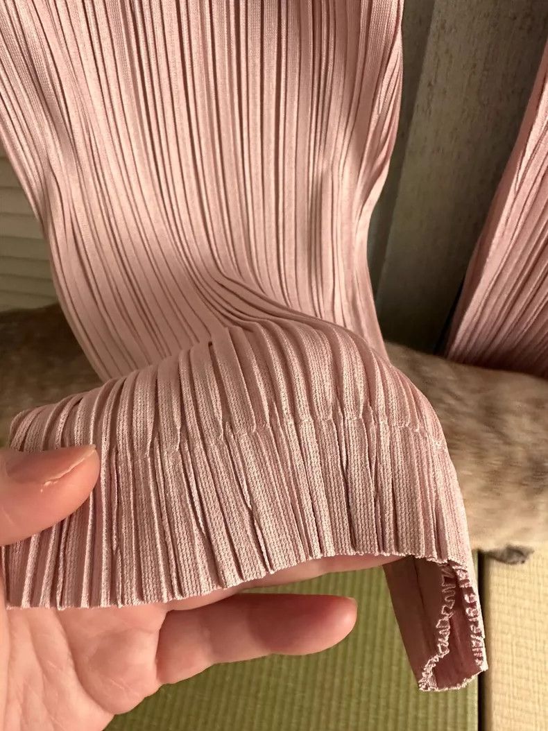 Issey Miyake Issey Miyake size:2 Pink pleated casual high-waisted skinn Size 31" - 6 Thumbnail
