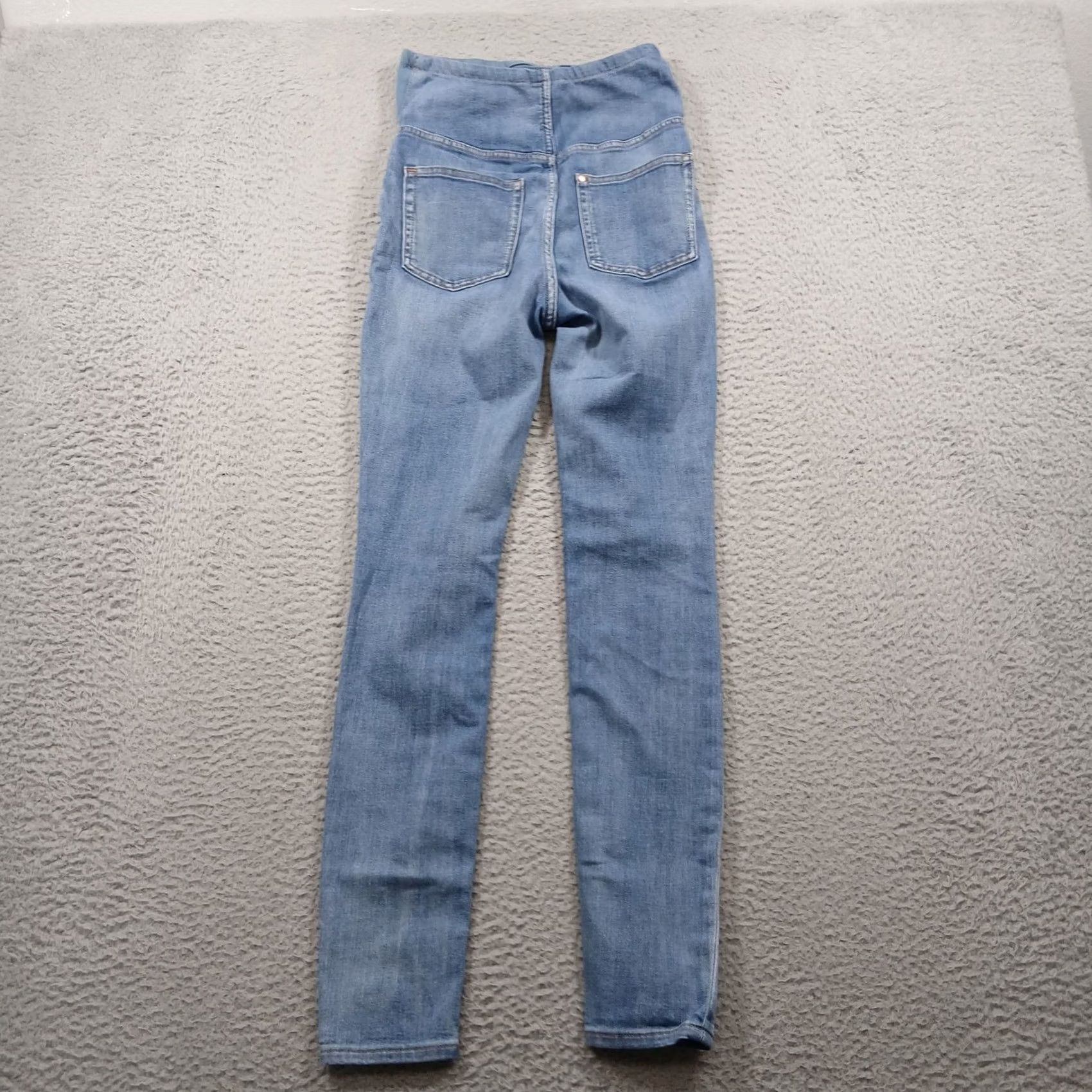 H&M H&M Mama Maternity Super Skinny Jeans XS Blue Light Wash Over Belly EUC Size 26" / US 2 / IT 38 - 3 Thumbnail