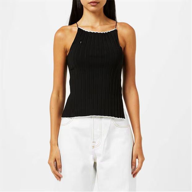 Jacquemus o1g2r1mq1024 Tank Top in Black Size S / US 4 / IT 40 - 3 Thumbnail