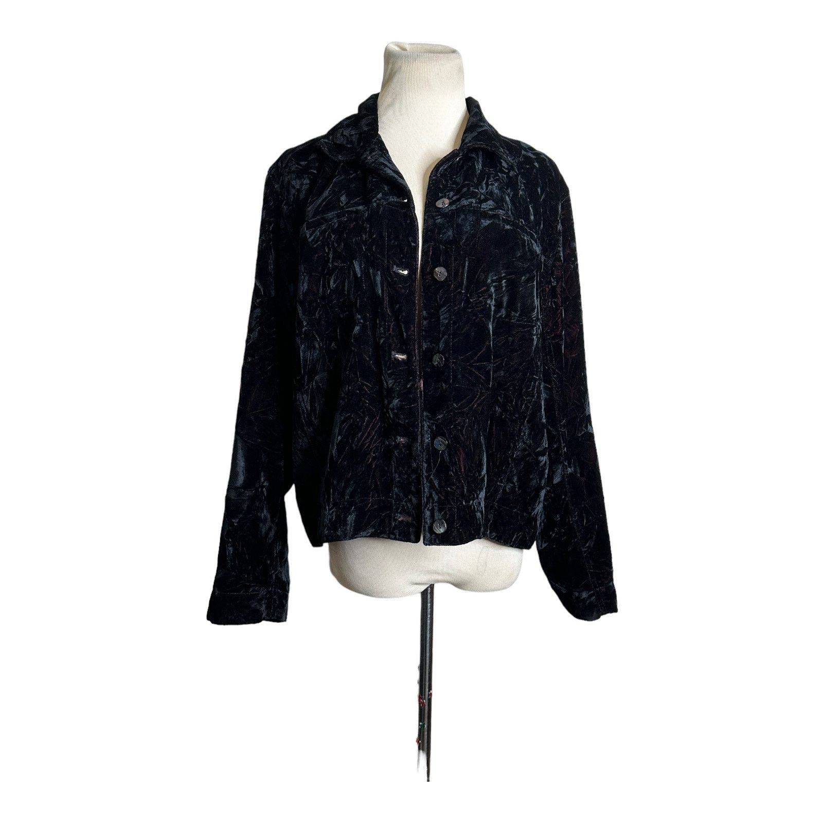 Chicos Chico's Design crushed velvet button jacket size 1 - M Size M / US 6-8 / IT 42-44 - 13 Thumbnail