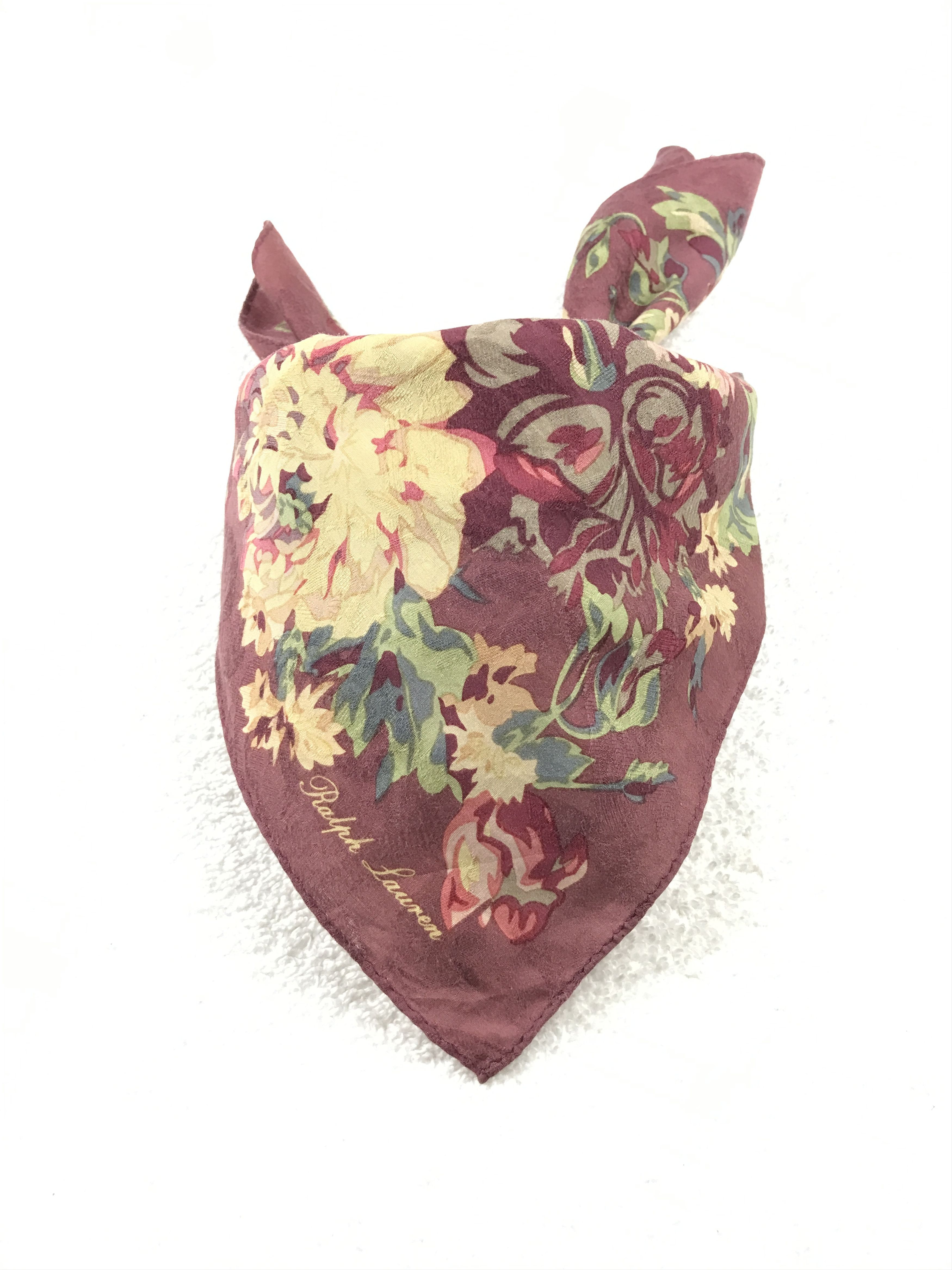 Designer × Ralph Lauren × Vintage Vintage Ralph Lauren Bandana Neckerchief Handkerchief Size ONE SIZE - 3 Thumbnail
