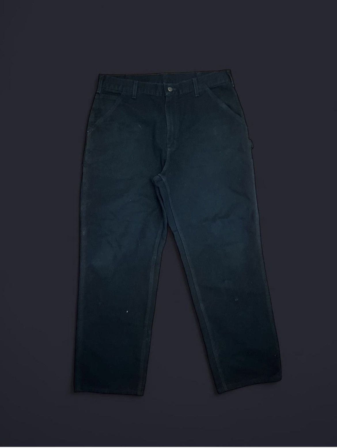 Carhartt × Vintage Vintage Carhartt Faded Black Baggy Canvas Carpenter Pants Size US 36 / EU 52 - 1 Thumbnail