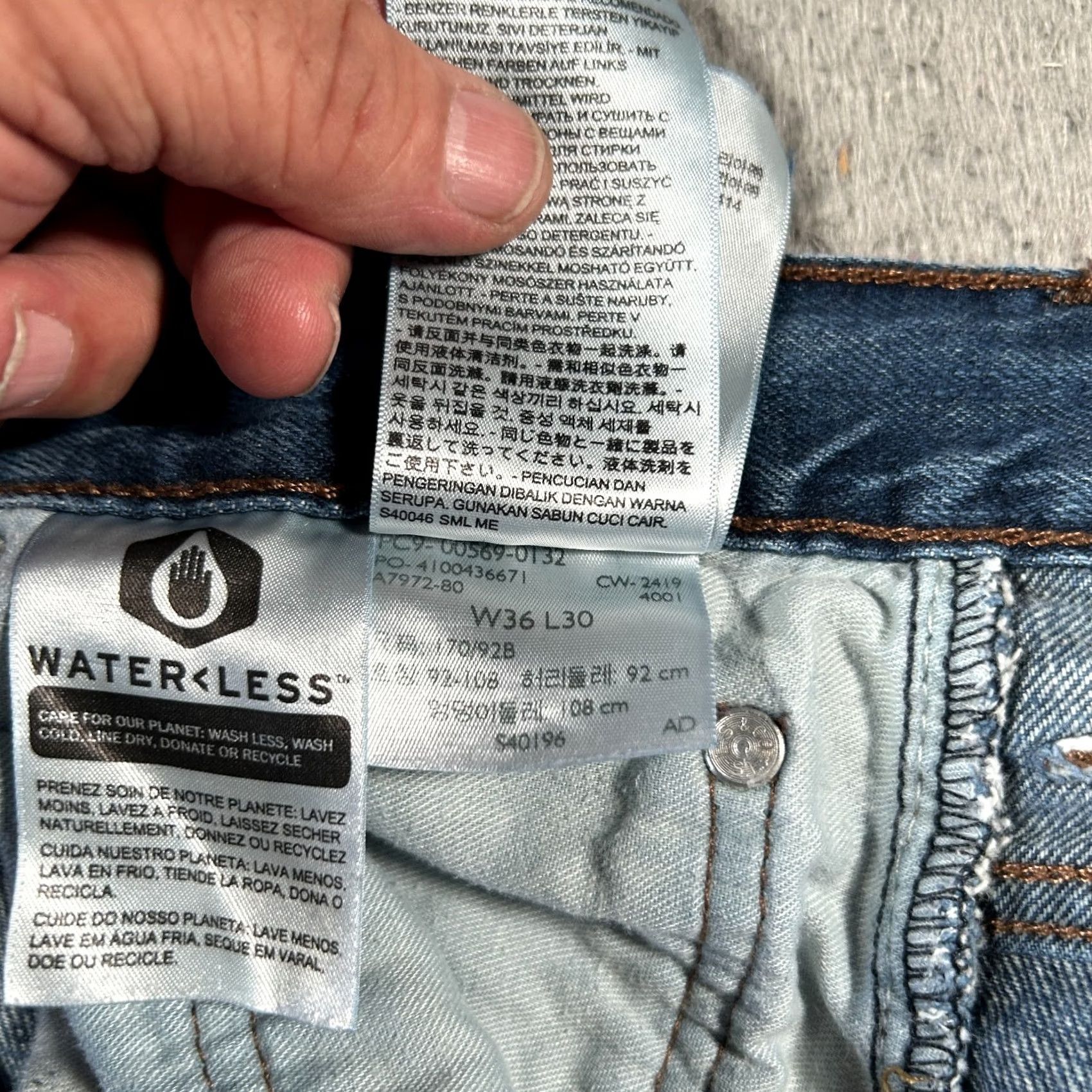 Levi's Levi's 569 Jeans Mens 38x27 Blue Denim Stretch 5-Pockets Loose Fit Straight Leg Jeans Mens Blue Levi's 569 Size US 38 / EU 54 - 4 Thumbnail
