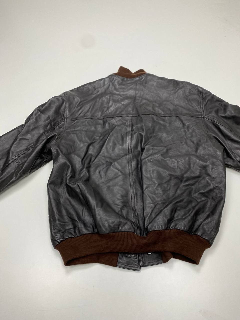 Vintage Lord Max Vintage Leather Bomber Jacket 80s Men XL Size US XL / EU 56 / 4 - 13 Thumbnail
