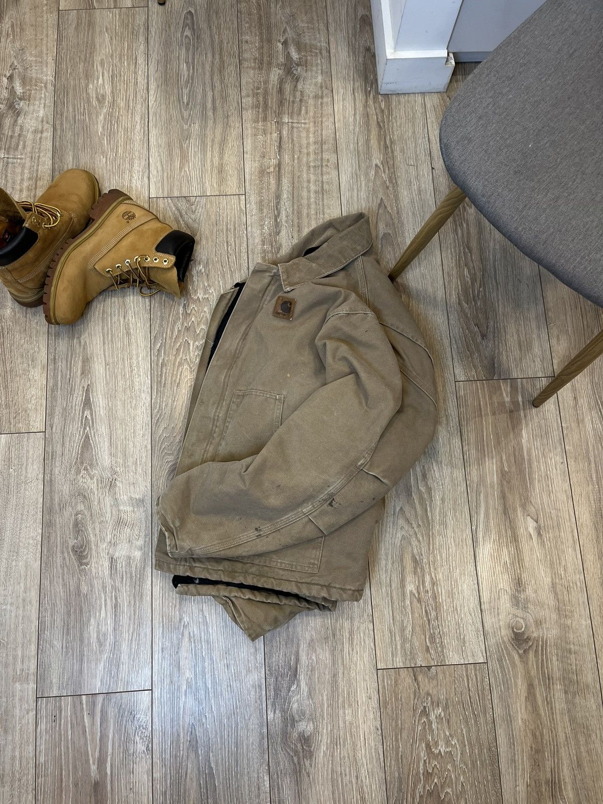 Carhartt 🚧CARHARTT J22SDL VINTAGE FADED WORKWEAR JACKET Size US XL / EU 56 / 4 - 3 Thumbnail