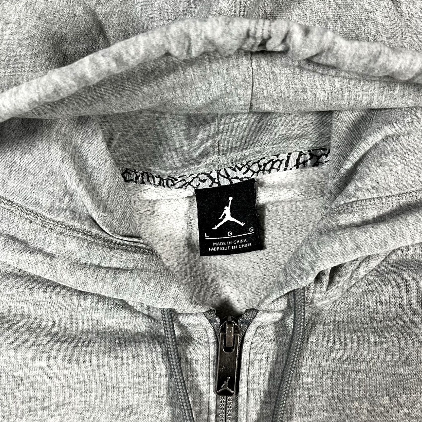 Jordan Brand Air Jordan Hoodie Men L Gray Full Zip Jumpman Basketball Sweatshirt Classic Size US L / EU 52-54 / 3 - 5 Thumbnail