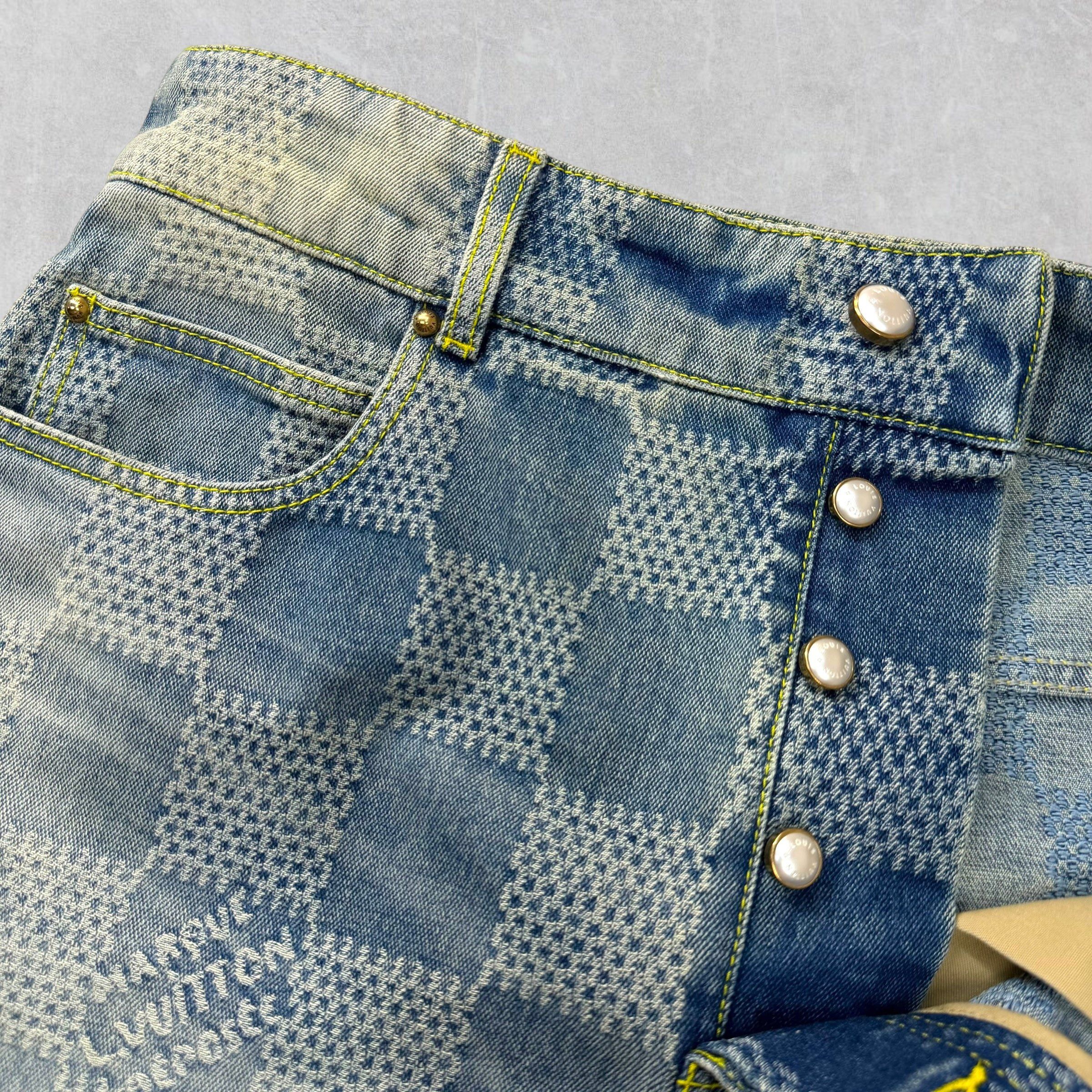 Louis Vuitton Louis Vuitton Damier Denim Skate Pants 32 Size US 32 / EU 48 - 7 Thumbnail