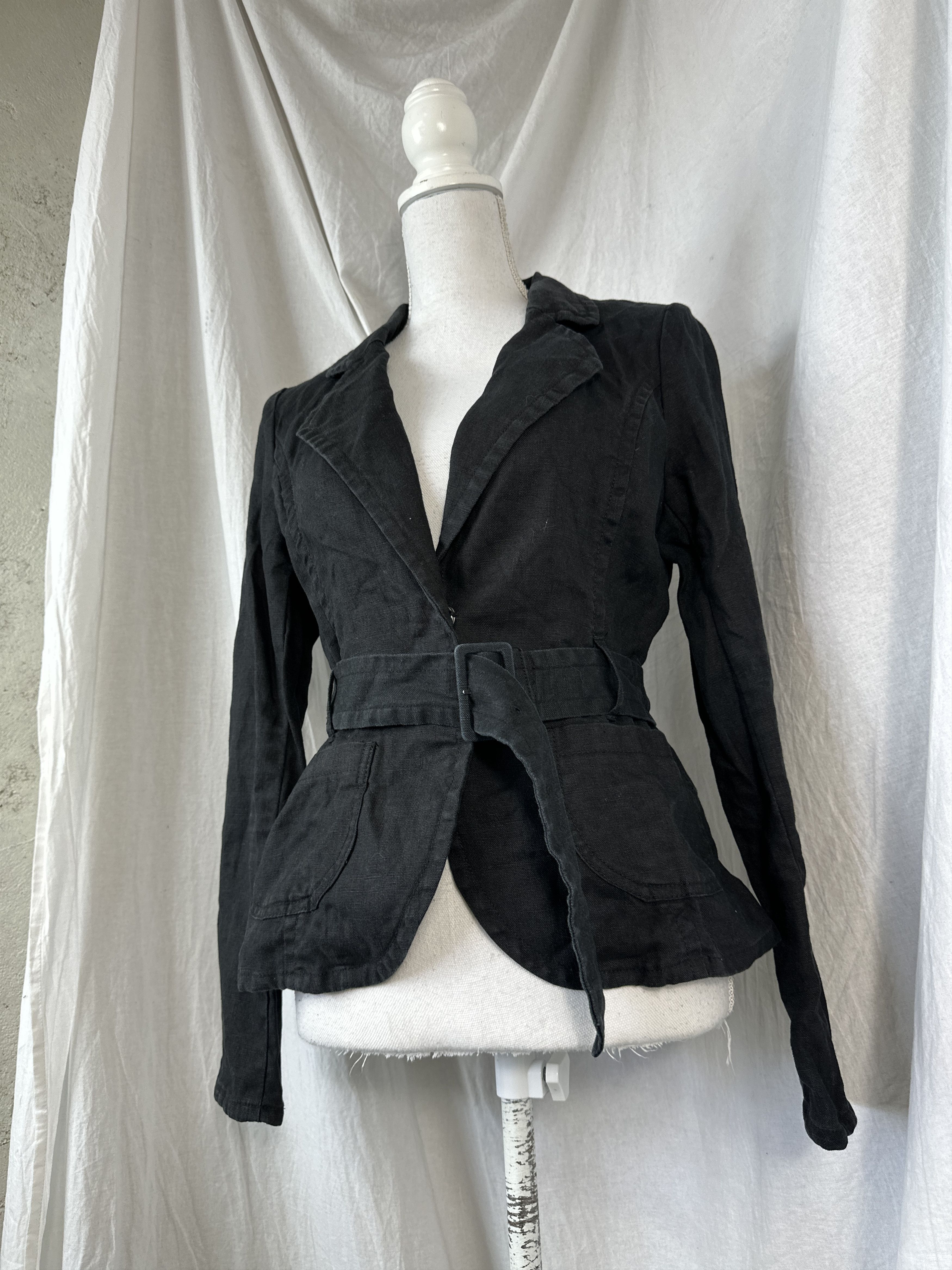 Vintage Vintage Linen Jacket with Belt Size S / US 4 / IT 40 - 3 Thumbnail