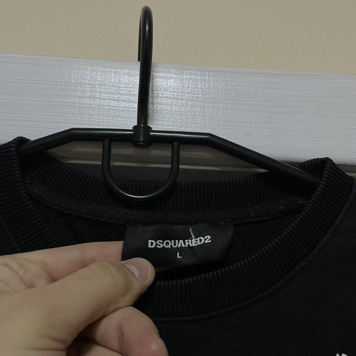 Dsquared2 Dsquared 2 black crewneck sweatshirt point caten parashute Size US L / EU 52-54 / 3 - 3 Thumbnail