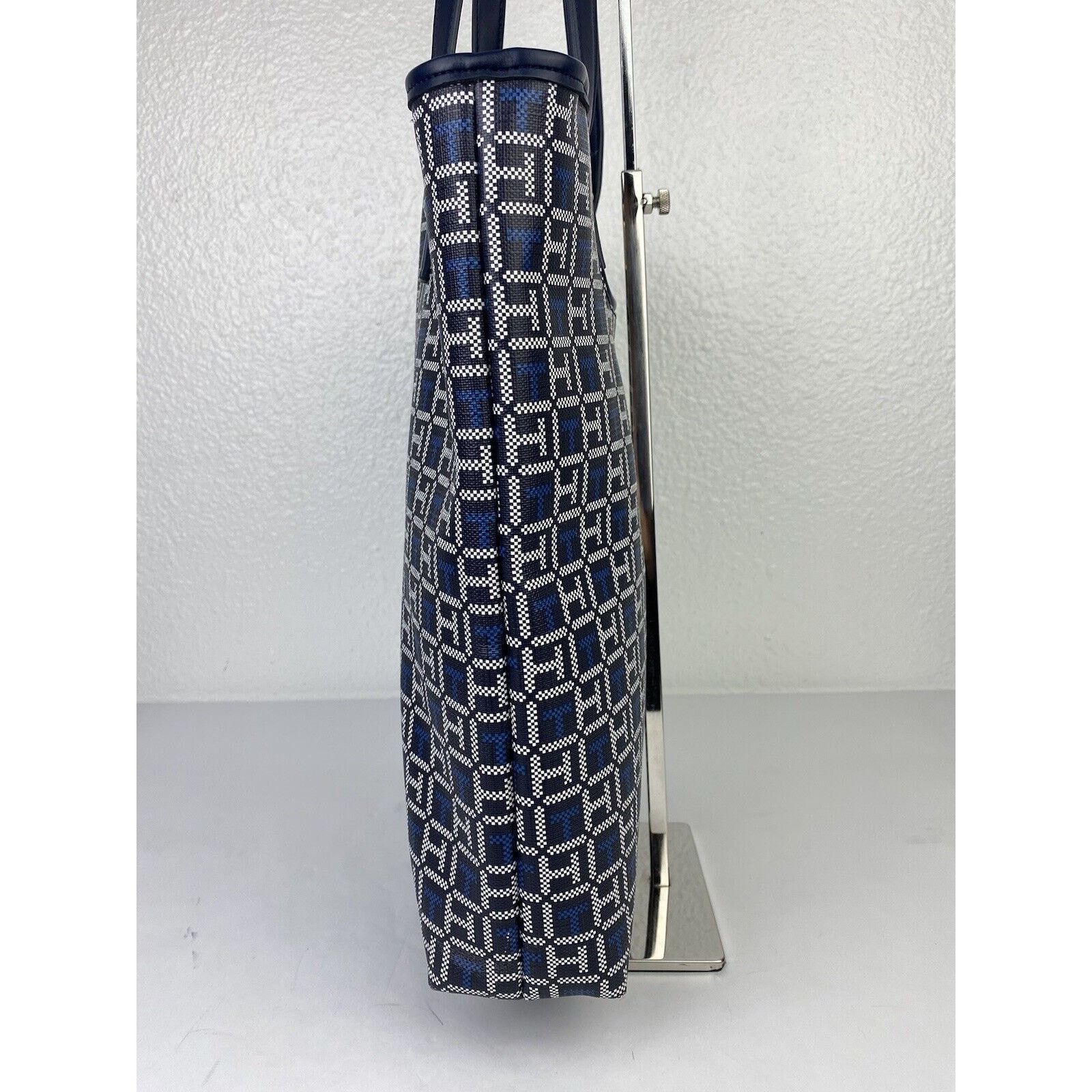 Tommy Hilfiger Tommy Hilfiger Blue Tote Logo Monogram Purse Shoulder Bag Size ONE SIZE - 9 Thumbnail
