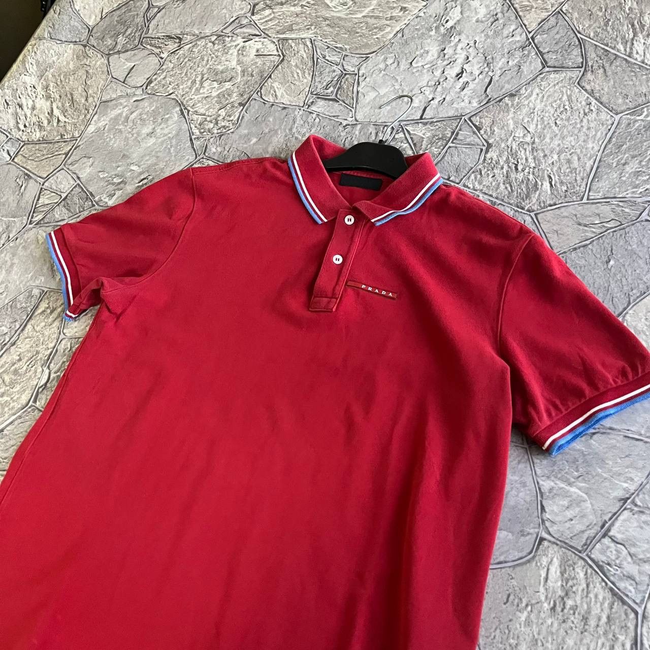 Prada Prada Polo T Shirt Red Tab Designer Size US XL / EU 56 / 4 - 2 Thumbnail