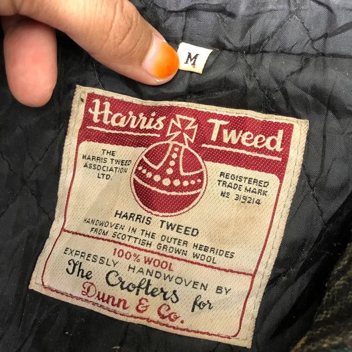 Harris Tweed Vtg 90’ HARRIS TWEED HANDWOVEN Duffel Coat Patchwork Parka Size US M / EU 48-50 / 2 - 6 Thumbnail
