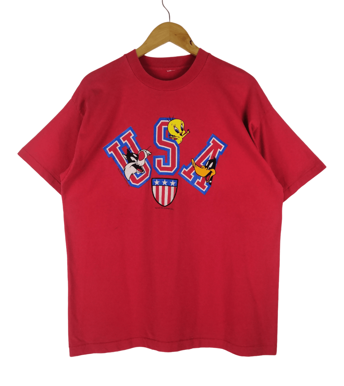 Vintage Vintage 90s Looney Tunes T-Shirt Usa Big Logo Single Stitch Size US XL / EU 56 / 4 - 1 Thumbnail