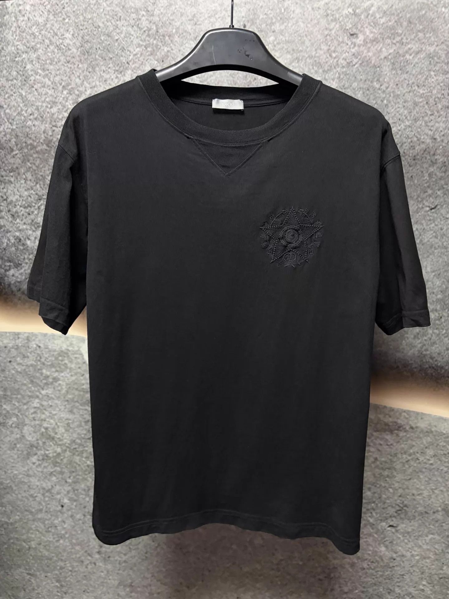 Dior Dior Black Embroidered Logo Short Sleeve T-Shirt S Size S / US 4 / IT 40 - 1 Thumbnail