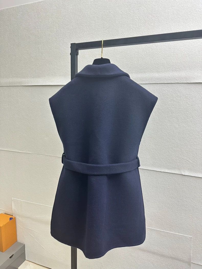 Dior Dior Navy Blue Cashmere Vest with Belt-2506 Size M / US 6-8 / IT 42-44 - 2 Thumbnail