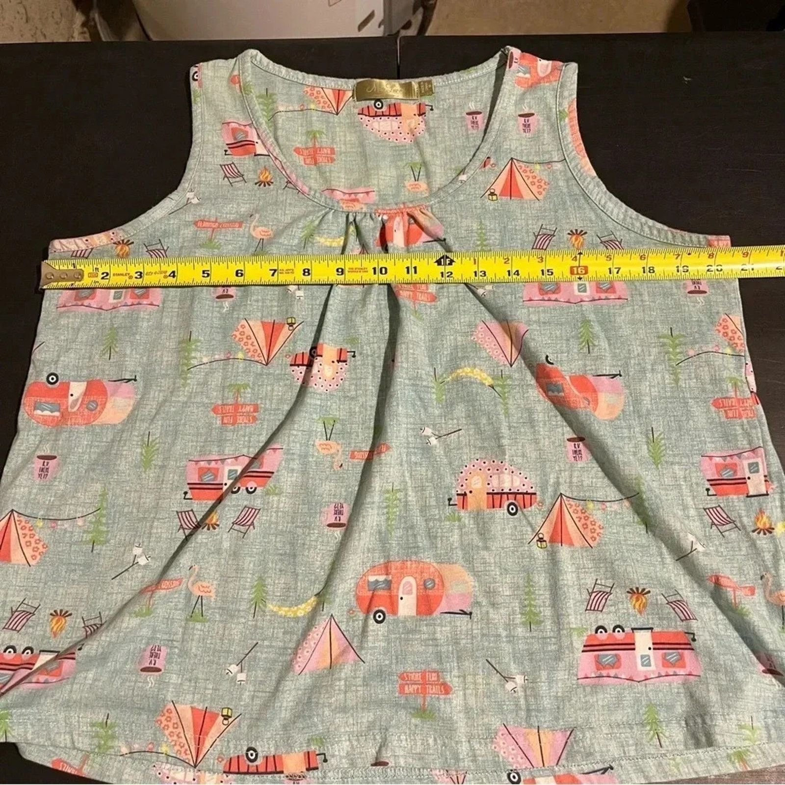 Other Mia Lucce Pajama Tank Top CAMPING RV VACATION Womens Size M Size M / US 6-8 / IT 42-44 - 6 Thumbnail