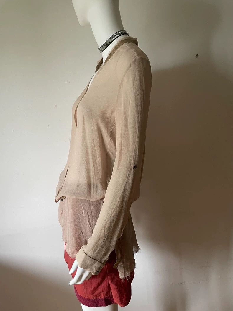 Helmut Lang HELMUT LANG Lotus-colored silk sheepskin jacket Size M / US 6-8 / IT 42-44 - 2 Thumbnail