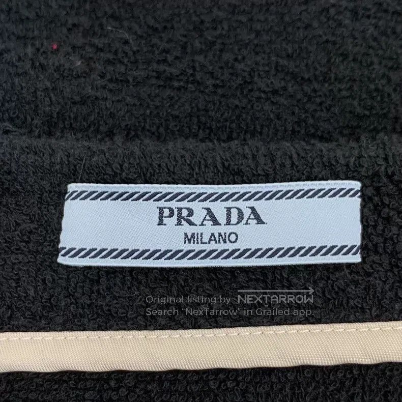 Prada Prada 22 black triangle logo cotton towel casual skirt Size 27" / US 4 / IT 40 - 6 Thumbnail