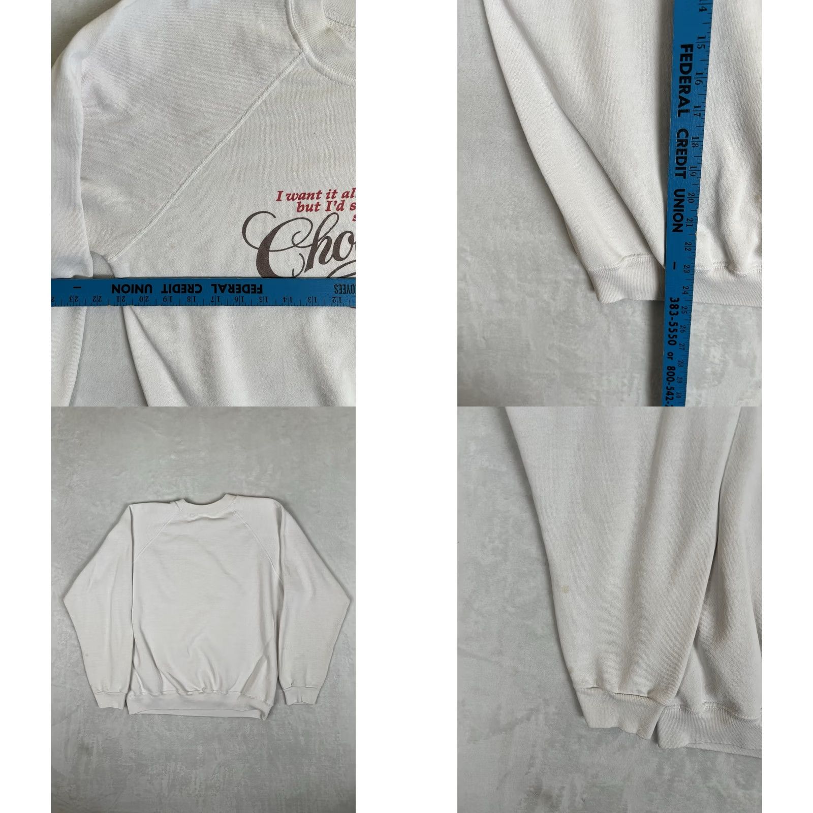 Vintage VINTAGE Hallmark Sweatshirt 80s 90s Graphic Print Pullover Crew Neck White XL Women Size XL / US 12-14 / IT 48-50 - 8 Thumbnail