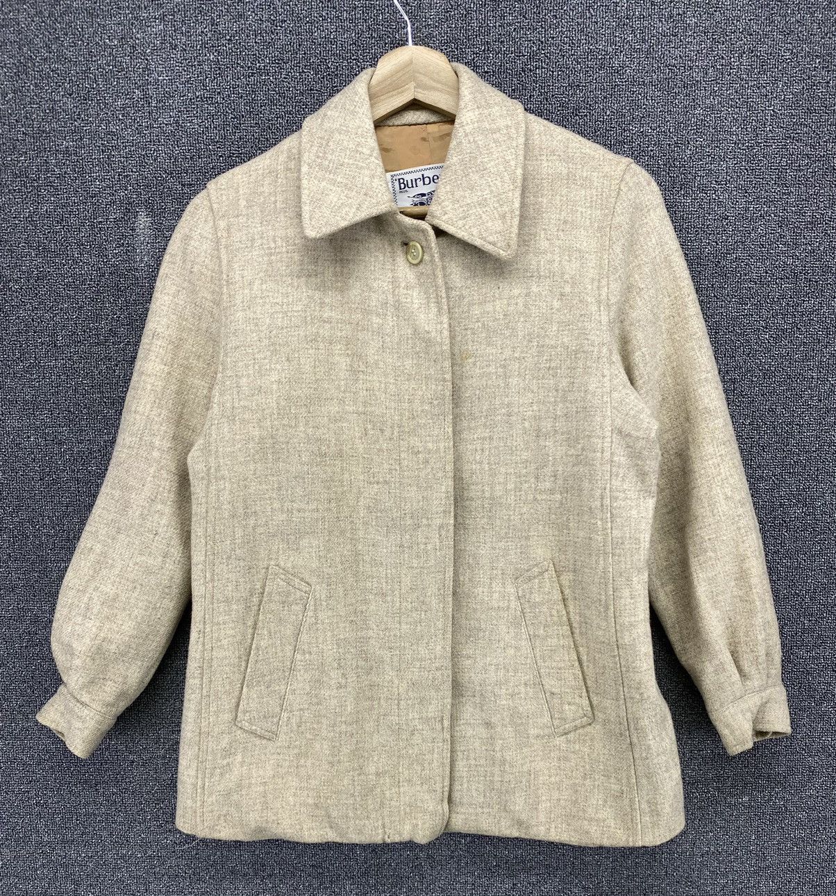 Burberry Vintage 90s Burberry Button Up Wool Jacket Size S / US 4 / IT 40 - 1 Thumbnail