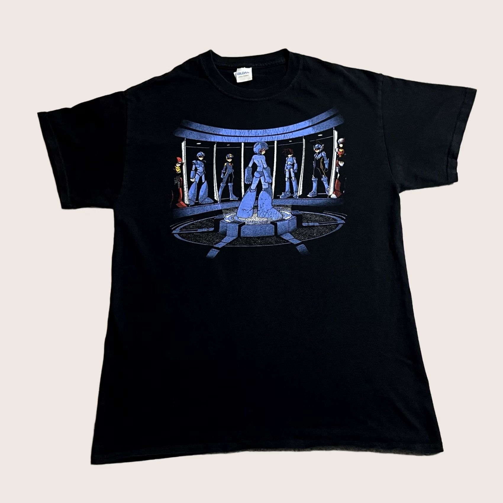 Gildan VINTAGE Mega Man X Shirt Mens Medium Black Cotton Gildan Logo 90s Anime Cartoon Retro Capcom Video Game Theme Mens Size US M / EU 48-50 / 2 - 1 Thumbnail