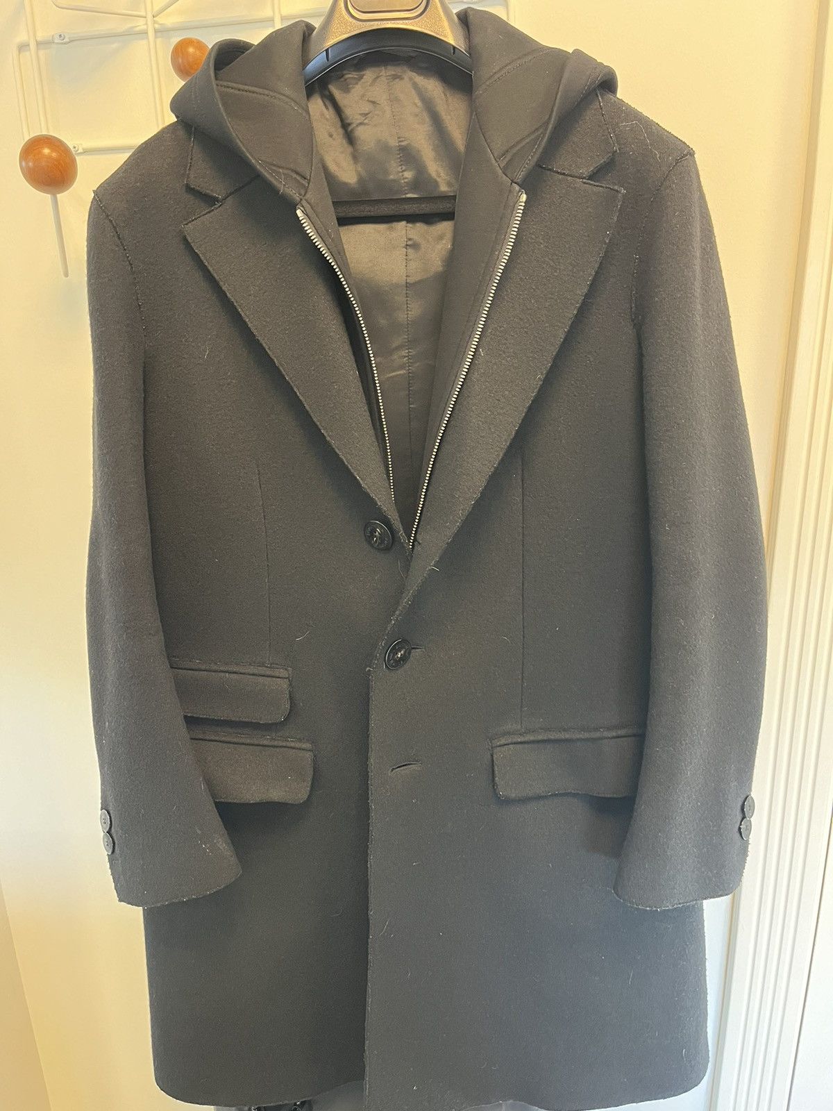 Neil Barrett Double Front Hooded Coat