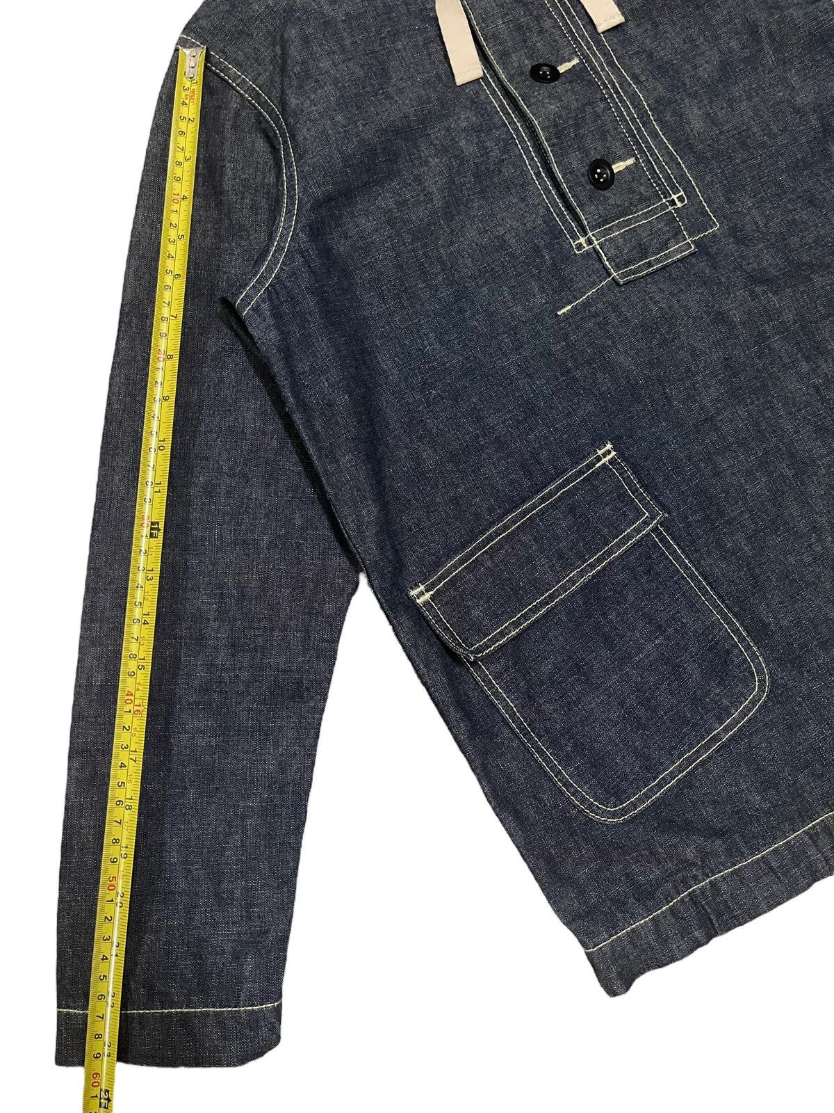 Japanese Brand Vintage Japanese Brand Half Button Denim Style Jacket Size US M / EU 48-50 / 2 - 11 Thumbnail