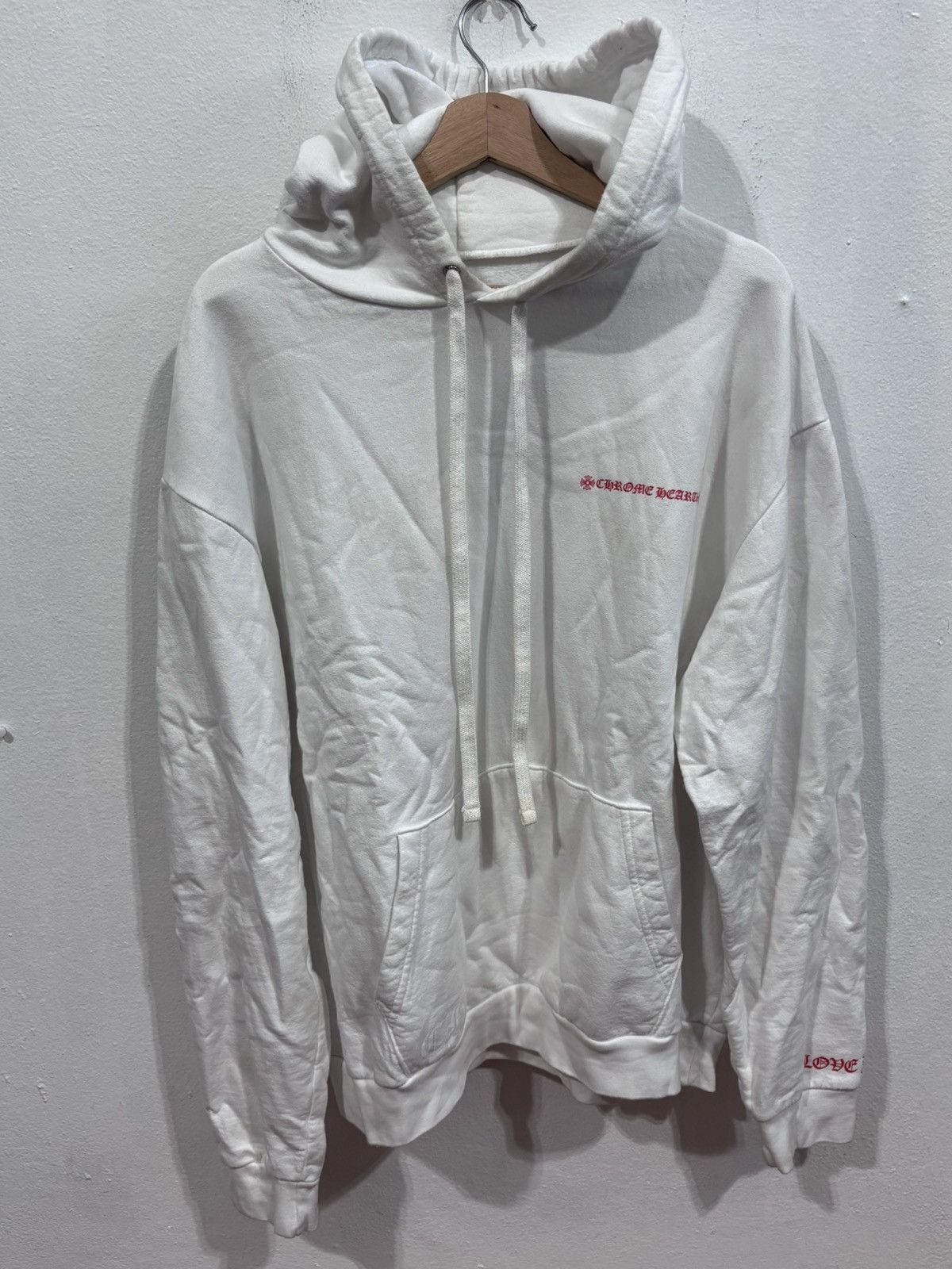 CHROME HEARTS クロムハーツ LLS HOODIE プルオーバーフーディー パーカー サイズXL Laurie Lynn Stark ホワイト 美品 中古 4a000539 shopbring_7225a020006