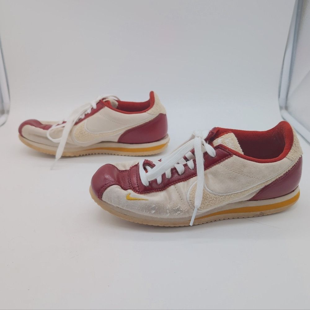 Nike Nike ID Custom 2018 Nylon Cortez Sz 8.5 Burgundy and Cream Size US 8.5 / EU 41-42 - 4 Thumbnail