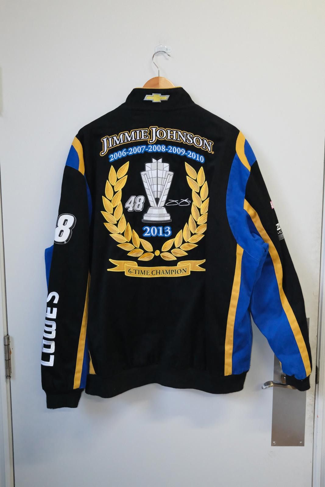 NASCAR 90s Nascar JH Design Jimme Johnson 6 Time Champion Jacket Size XXL / US 16-18 / IT 52-54 - 2 Thumbnail