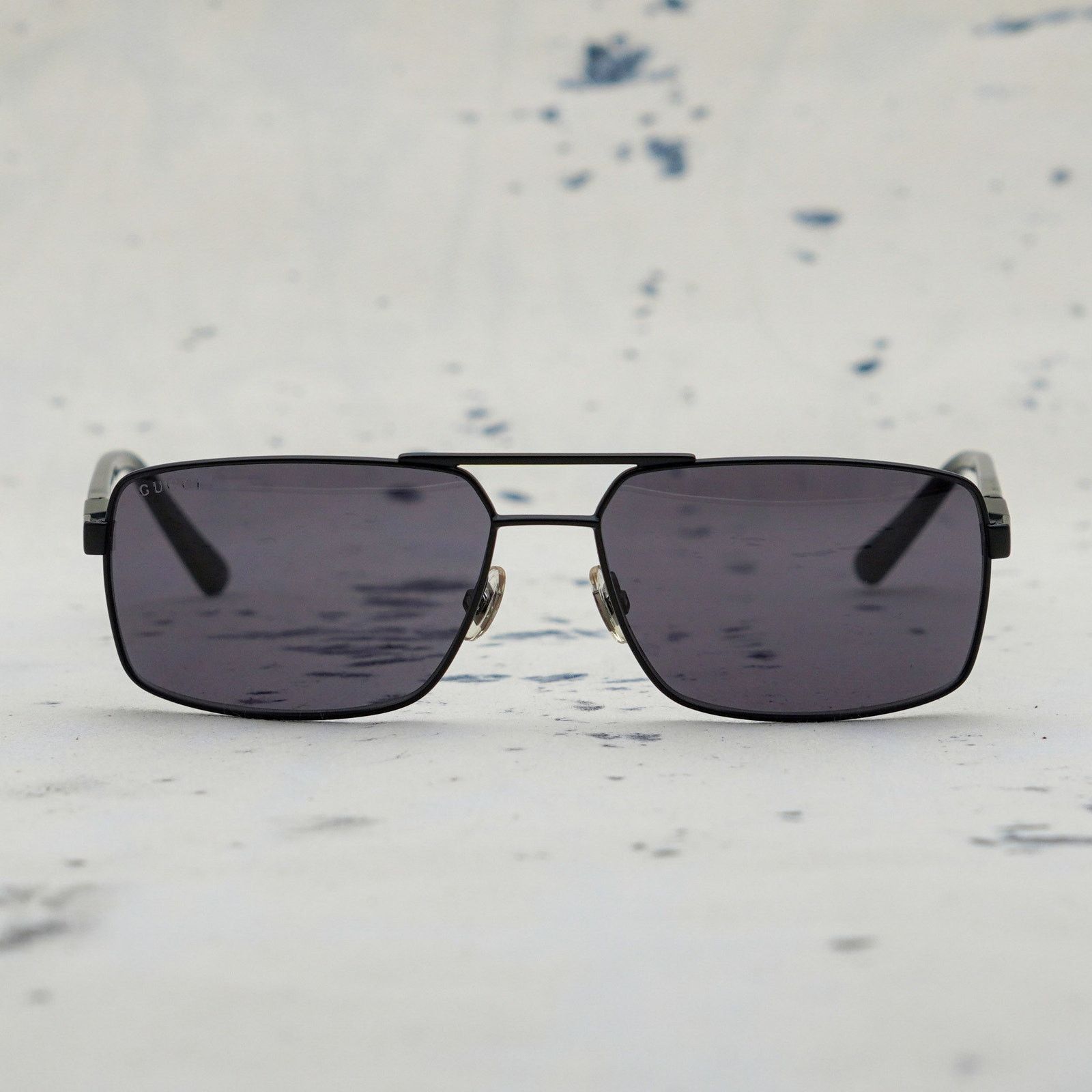 Gucci Vintage gucci gg 1950 tinted lens rectangular sunglasses Size ONE SIZE - 2 Thumbnail