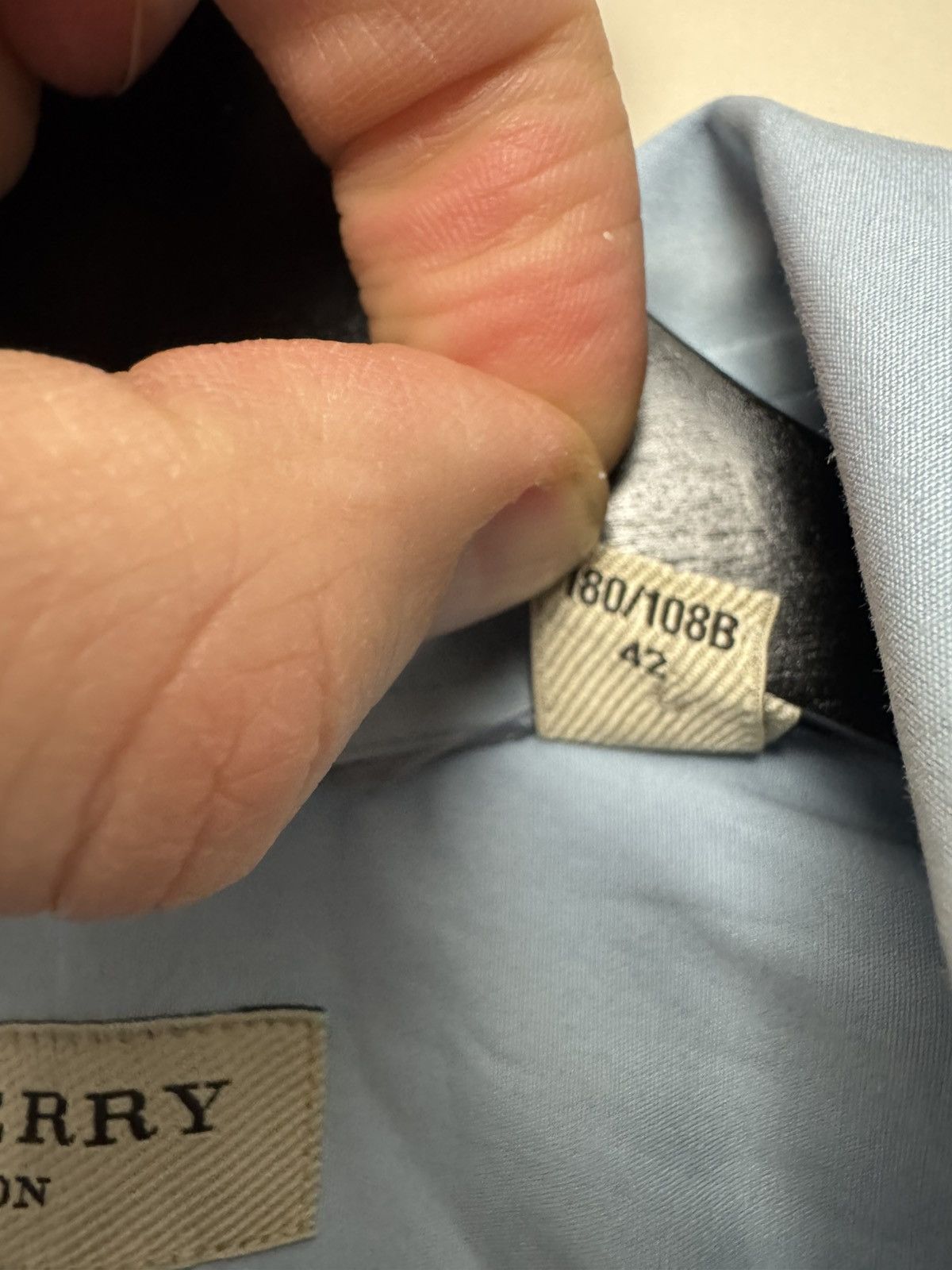 Burberry Burberry London Button Up Casual Shirt Blue Tailored Luxury Size US XL / EU 56 / 4 - 4 Thumbnail