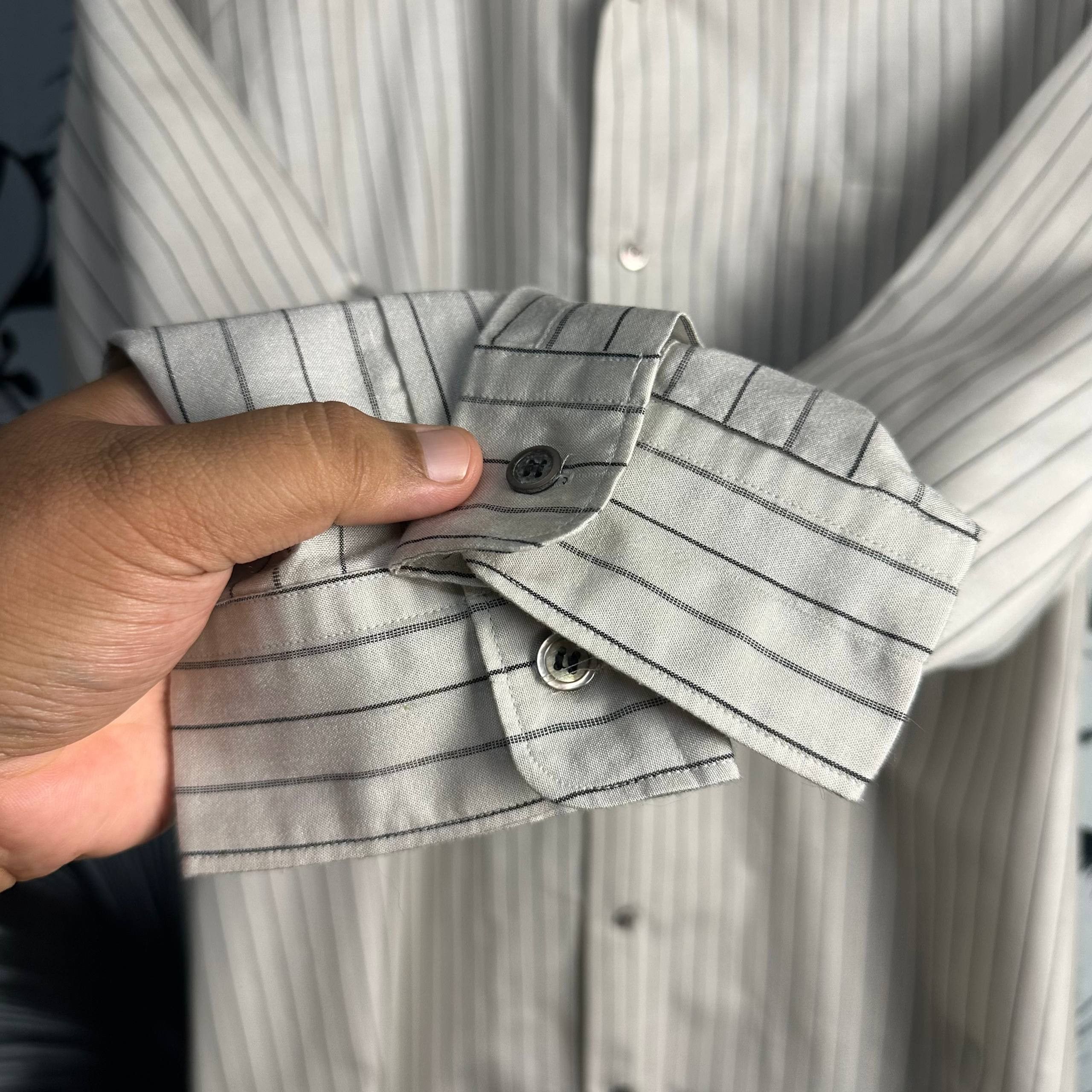 Yohji Yamamoto Archive Vintage 90s Yohji Yamamoto Y’s For Men Striped Shirt Size US XXL / EU 58 / 5 - 7 Thumbnail
