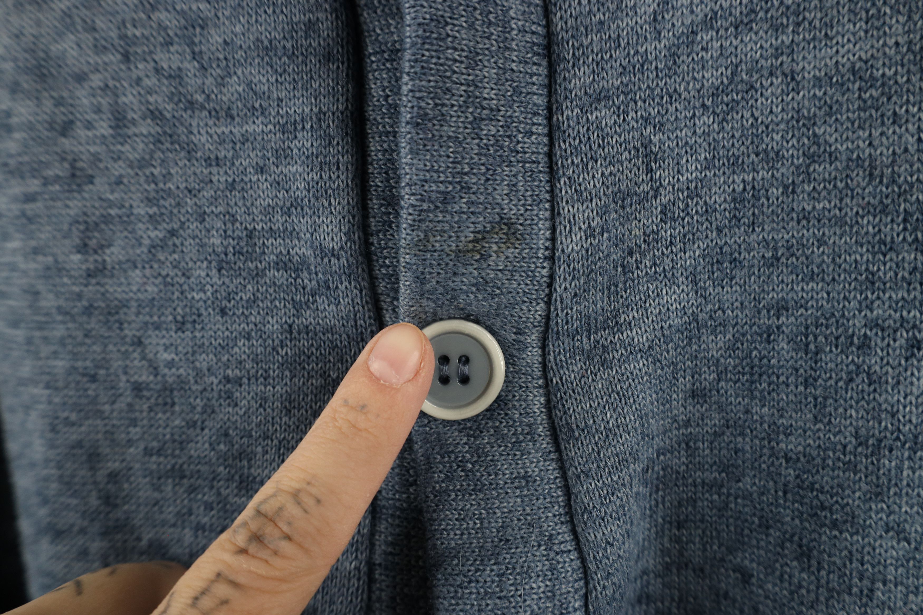 Vintage Vintage 90s Streetwear Boxy Fit Knit Cardigan Sweater Blue Size US S / EU 44-46 / 1 - 4 Thumbnail