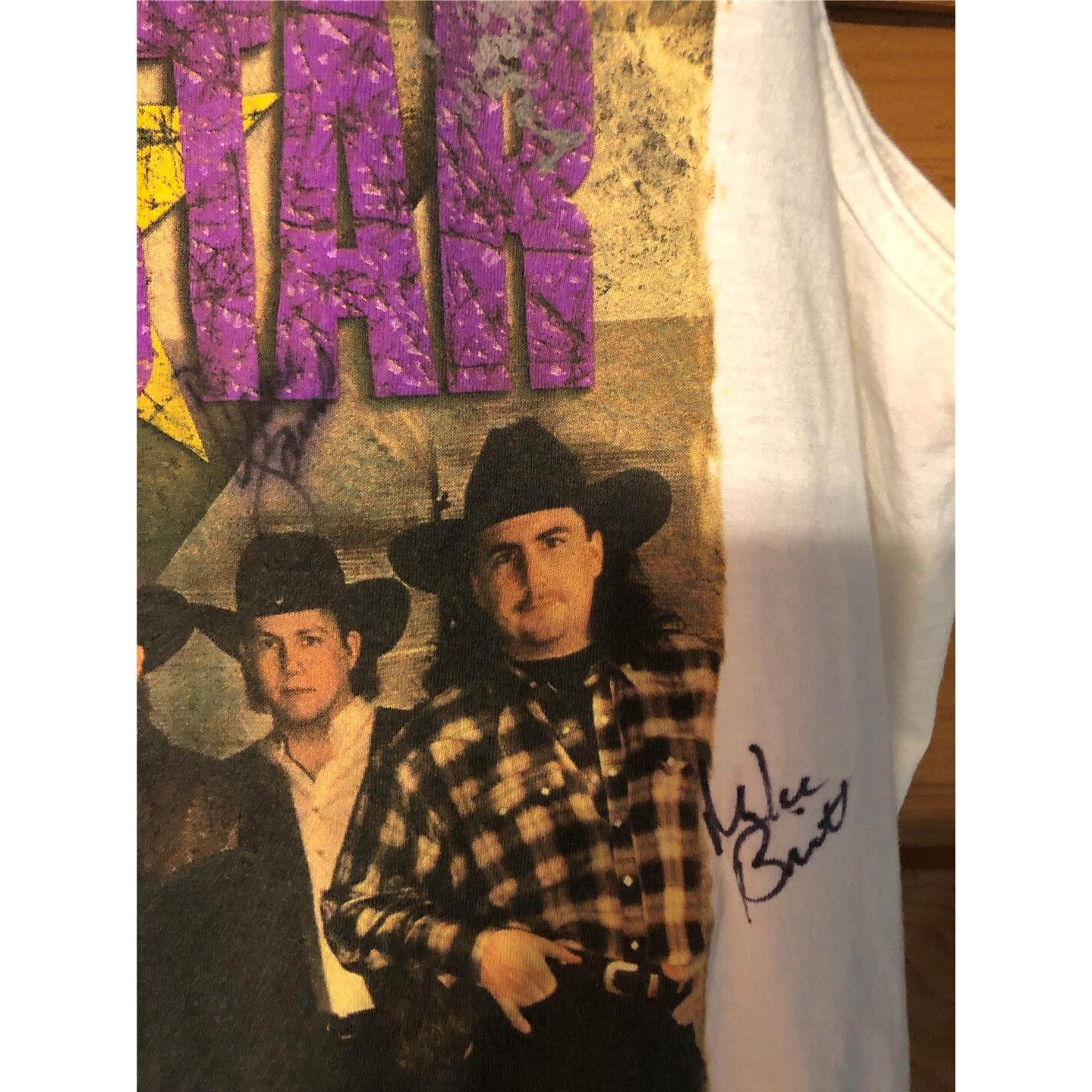 Gildan Lone Star 1997 All Band Autograph Crazy Night Tour White Tan Size US M / EU 48-50 / 2 - 5 Thumbnail