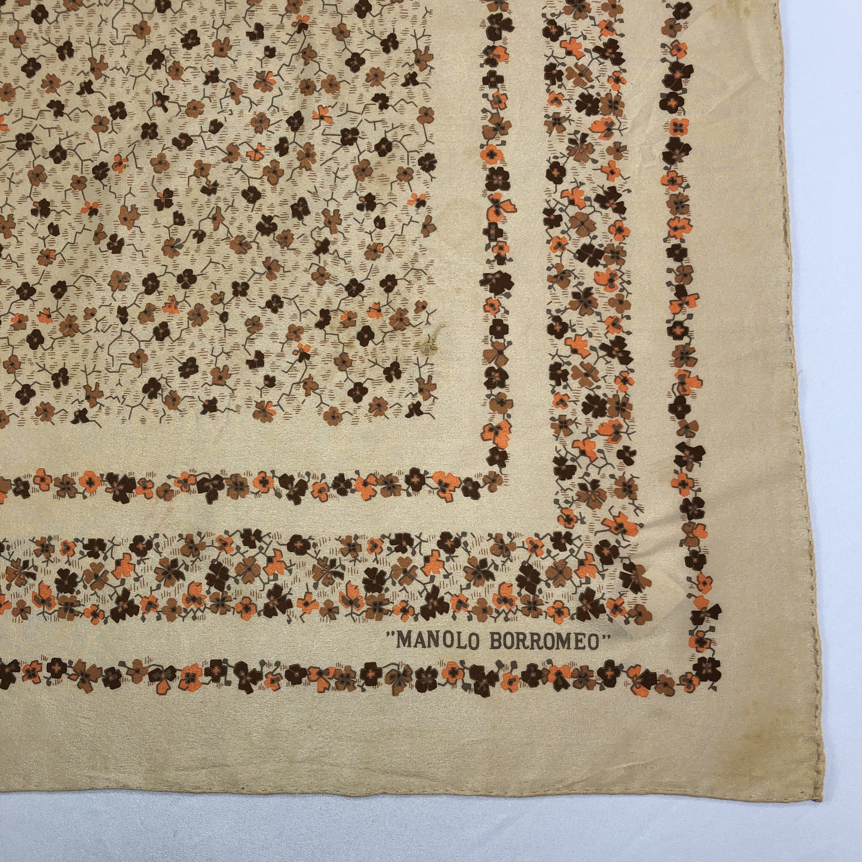 Vintage Vintage Manolo Borromeo Silk Scarf Size ONE SIZE - 4 Thumbnail
