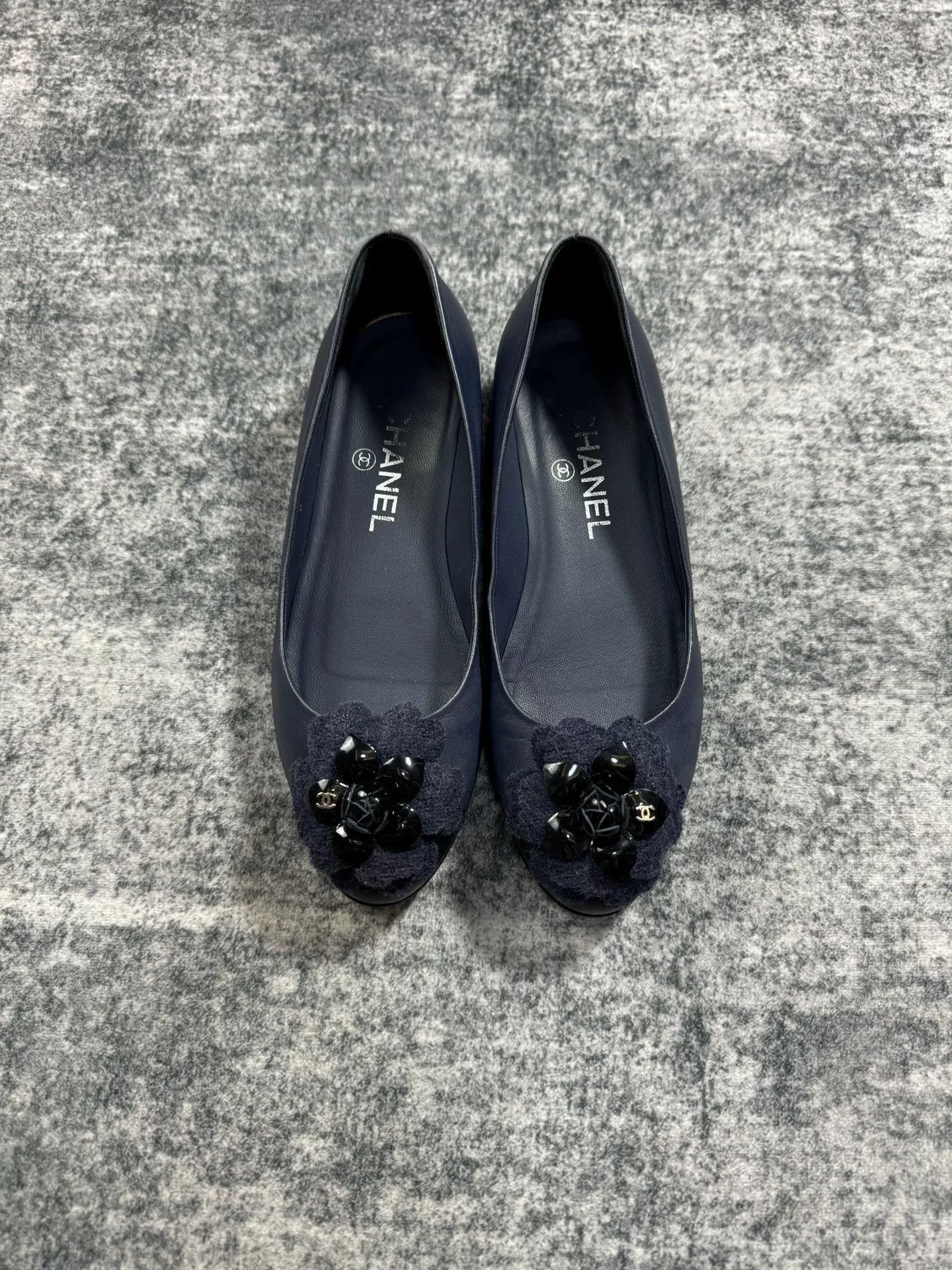Chanel Chanel Purple Camellia Flat Shoes Size US 6 / IT 36 - 1 Thumbnail
