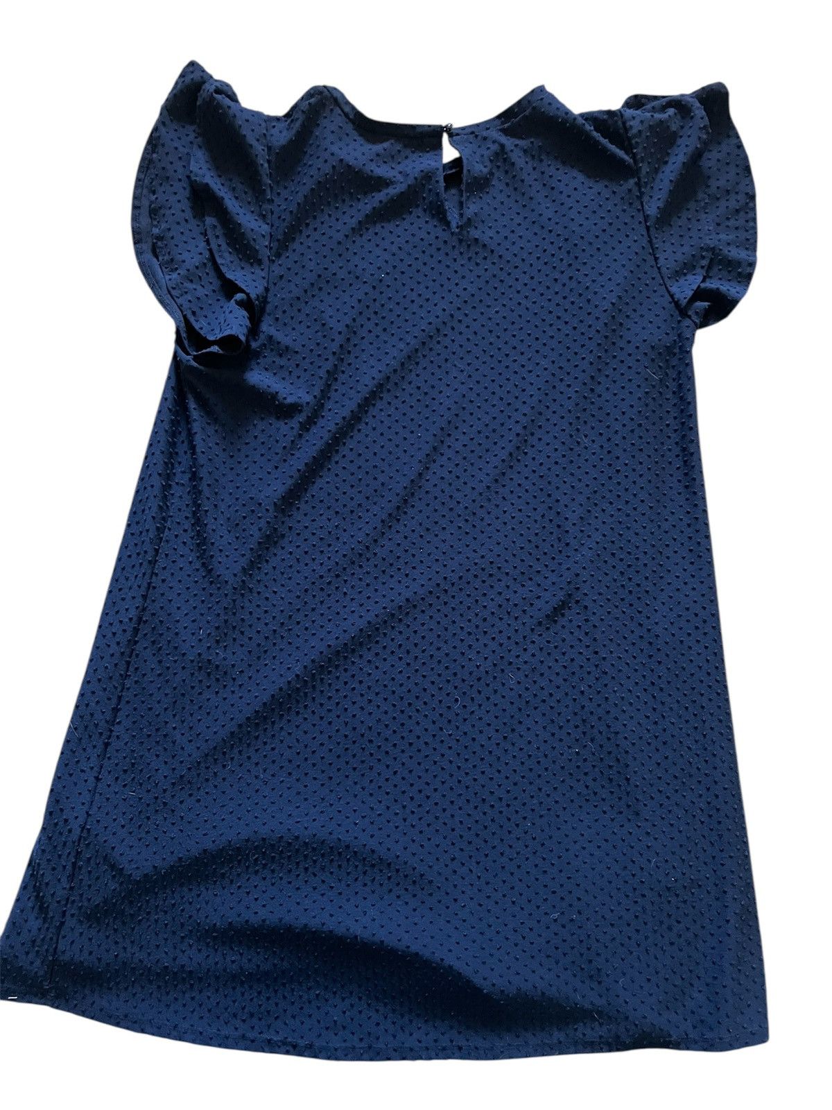 Adrianna Papell Adrianna Papell Navy Textured Mini Shift Dress | XLarge Size XL / US 12-14 / IT 48-50 - 2 Thumbnail
