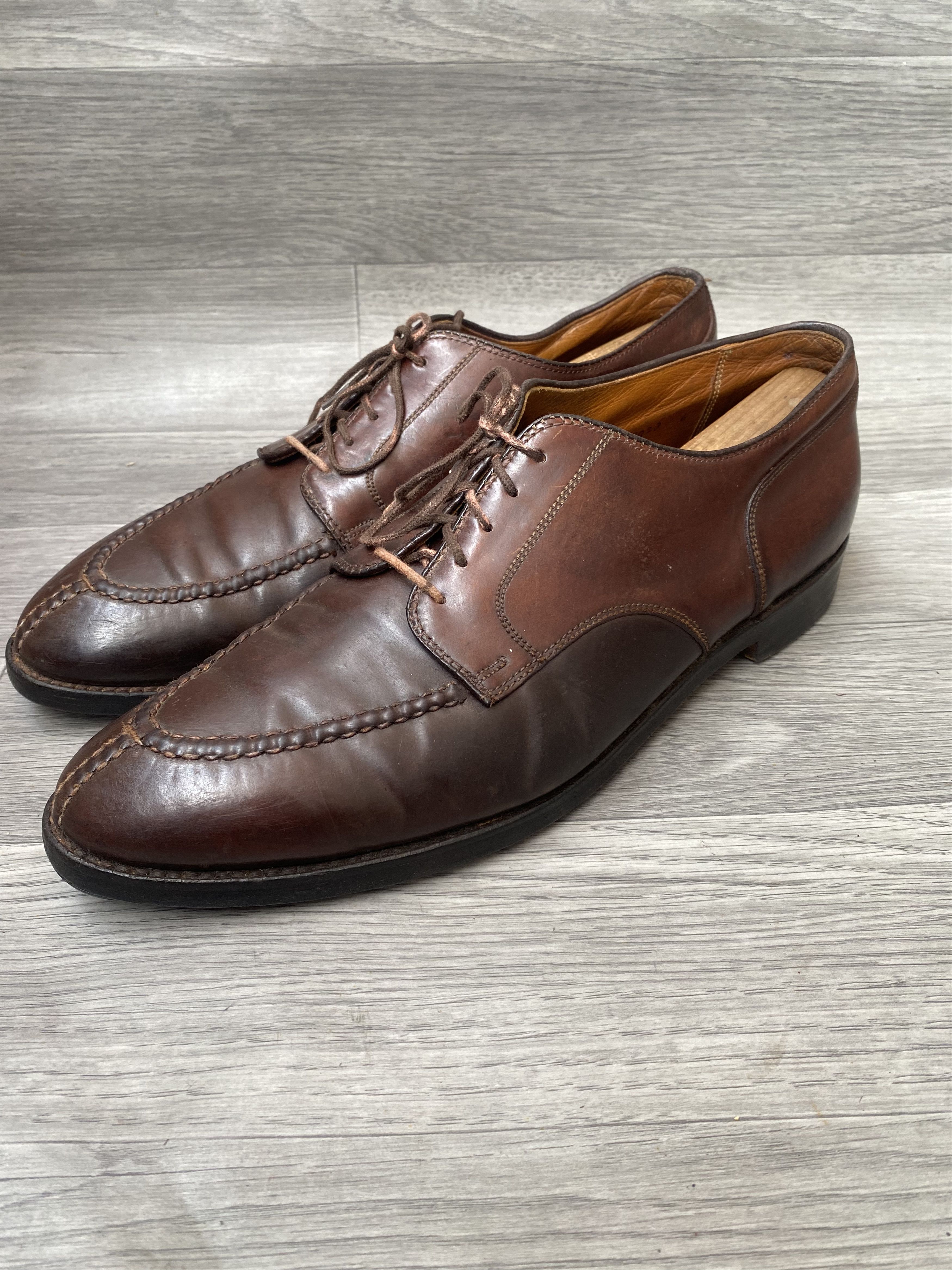 Alden Alden split toe blucher shell cordovan sz12B/D Size US 12 / EU 45 - 1 Thumbnail