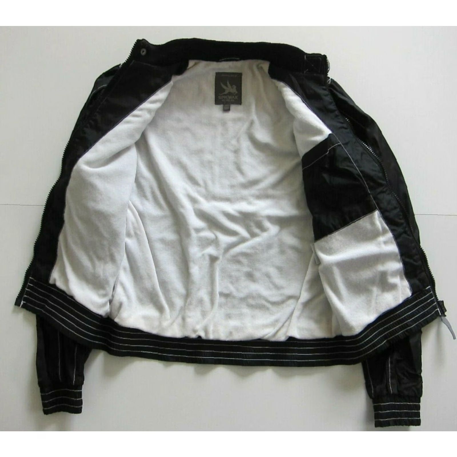 Vintage I. Spiewak & Sons. INC Nylon Black Quilted Rain Windbreaker Biker Moto Jacket XS Size XS / US 0-2 / IT 36-38 - 4 Thumbnail