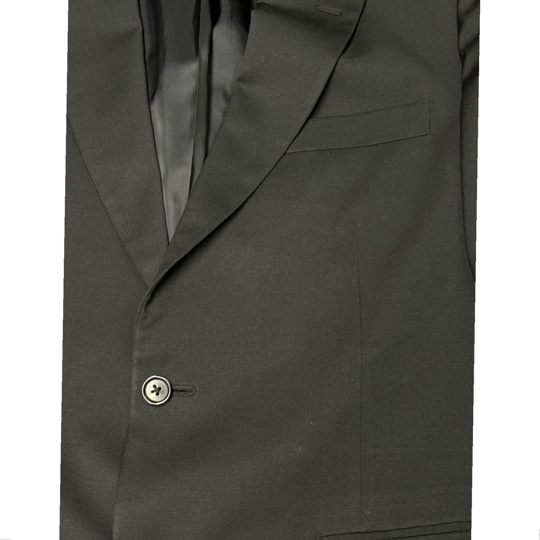 Brooks Brothers Brooks Brothers 1818 Madison Black Blazer Made in USA Wool Tweed Button Lined Pockets Men 46 Formal Workwear Career Size 46R - 2 Thumbnail