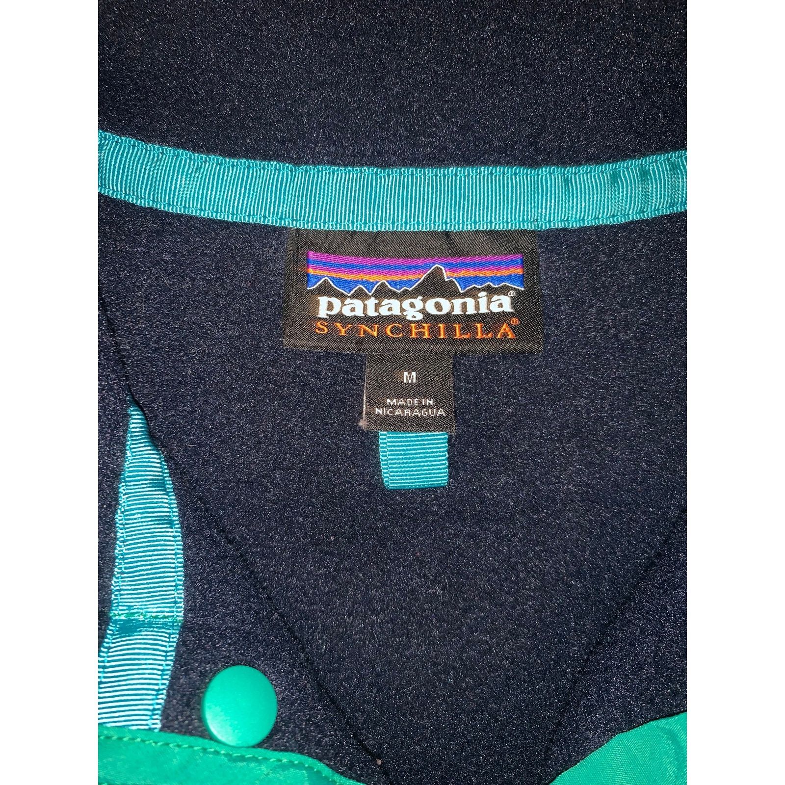 Patagonia Vintage Patagonia Synchilla Snap T Fleece Medium Navy Size M / US 6-8 / IT 42-44 - 4 Thumbnail
