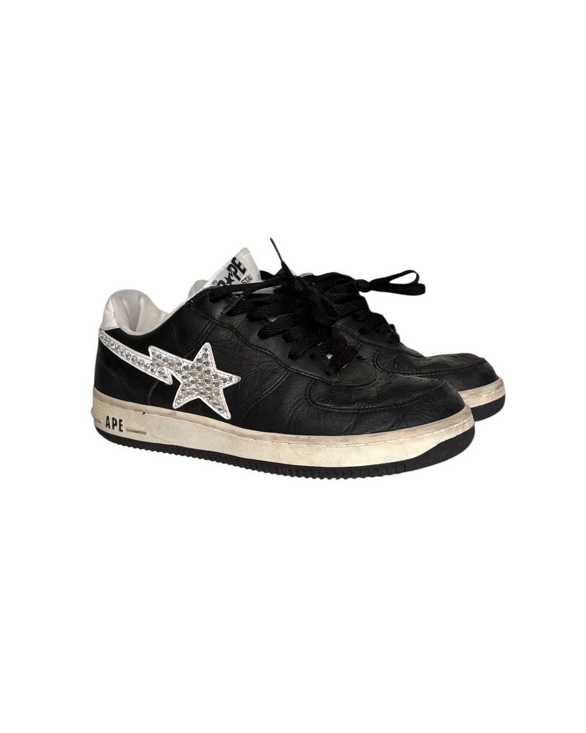 Bape × Swarovski Rare BAPE Bapesta Swarovski Crystal Stars Size US 10 / EU 43 - 1 Thumbnail