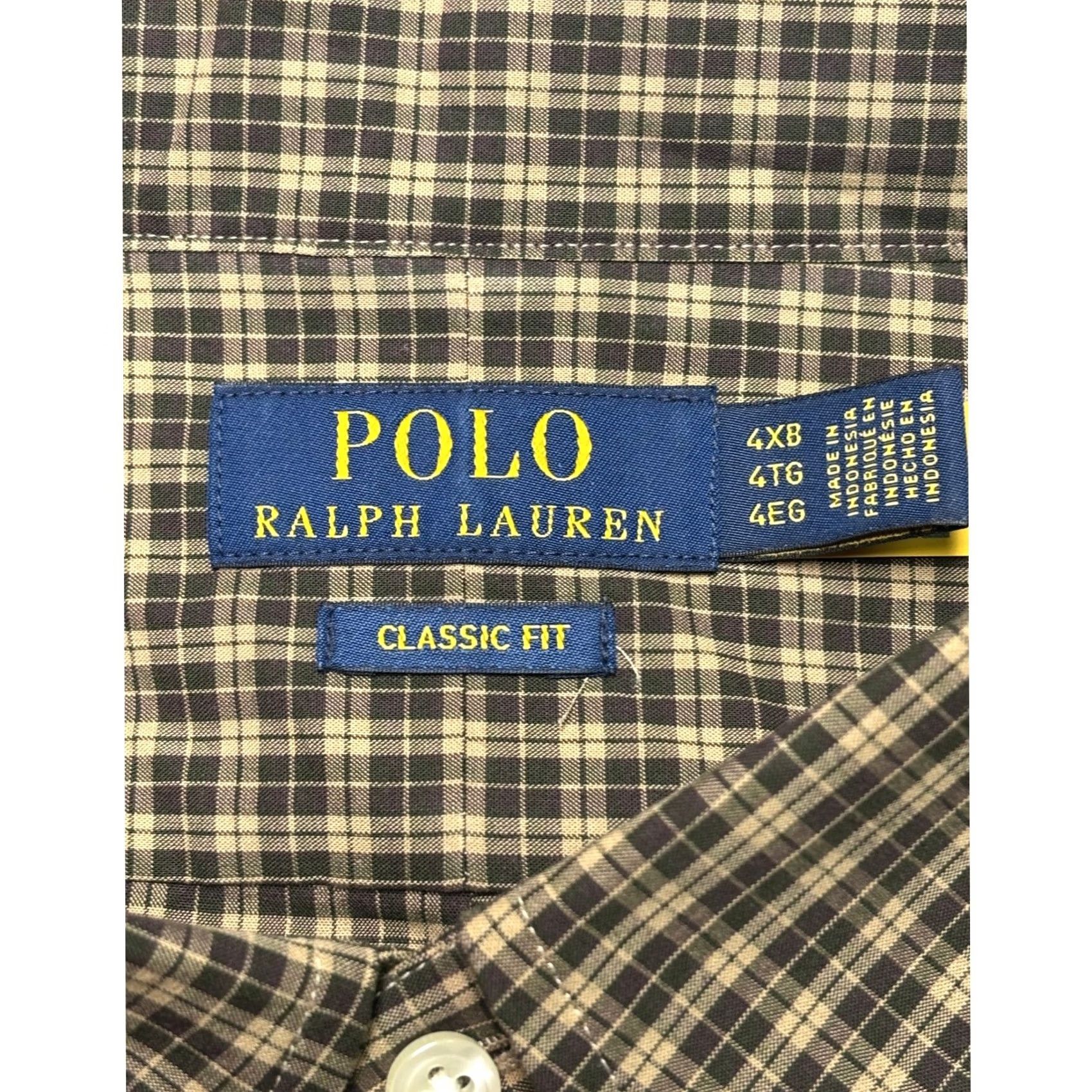 Polo Ralph Lauren Polo Ralph Lauren Shirt Check Brown Navy 4XB Big & Tall Button-Down Long Sleeve Classic Fit Mens0.14 Size US XXL / EU 58 / 5 - 4 Thumbnail