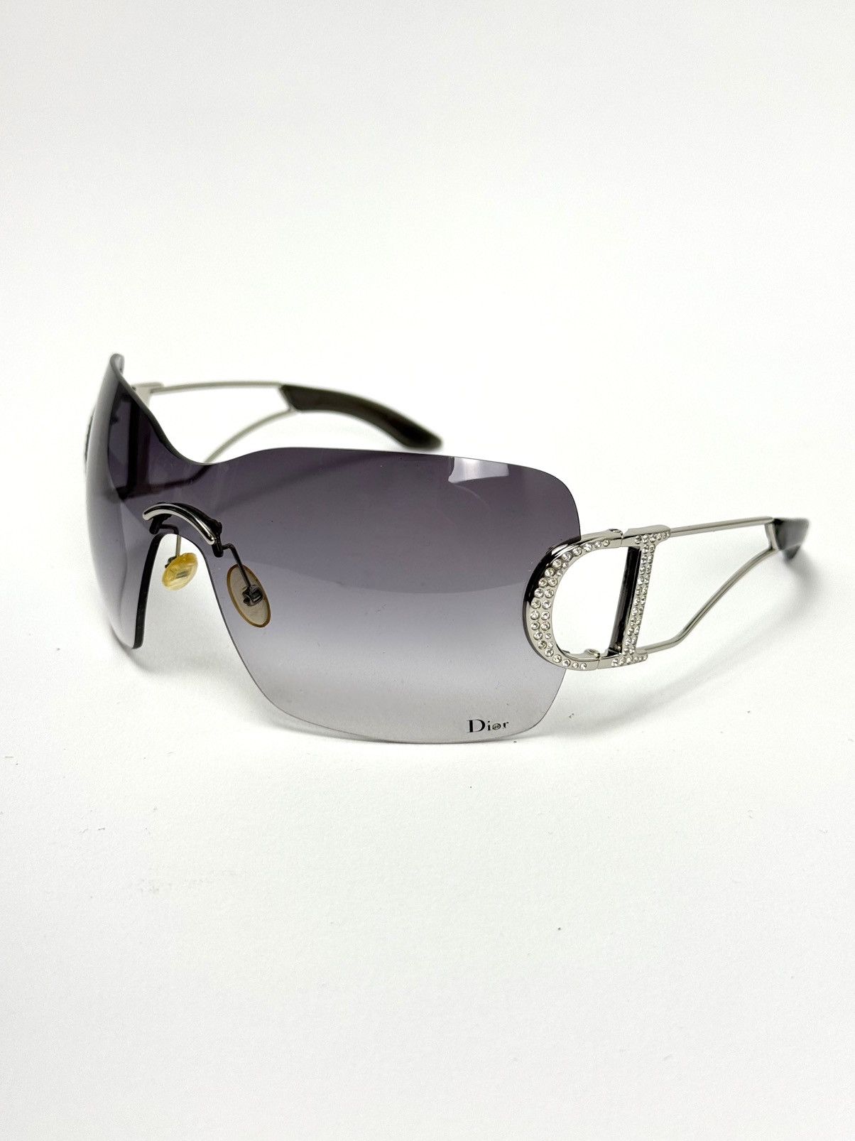 Y2K DIOR RHINESTONE LOGO SUNGLASSES