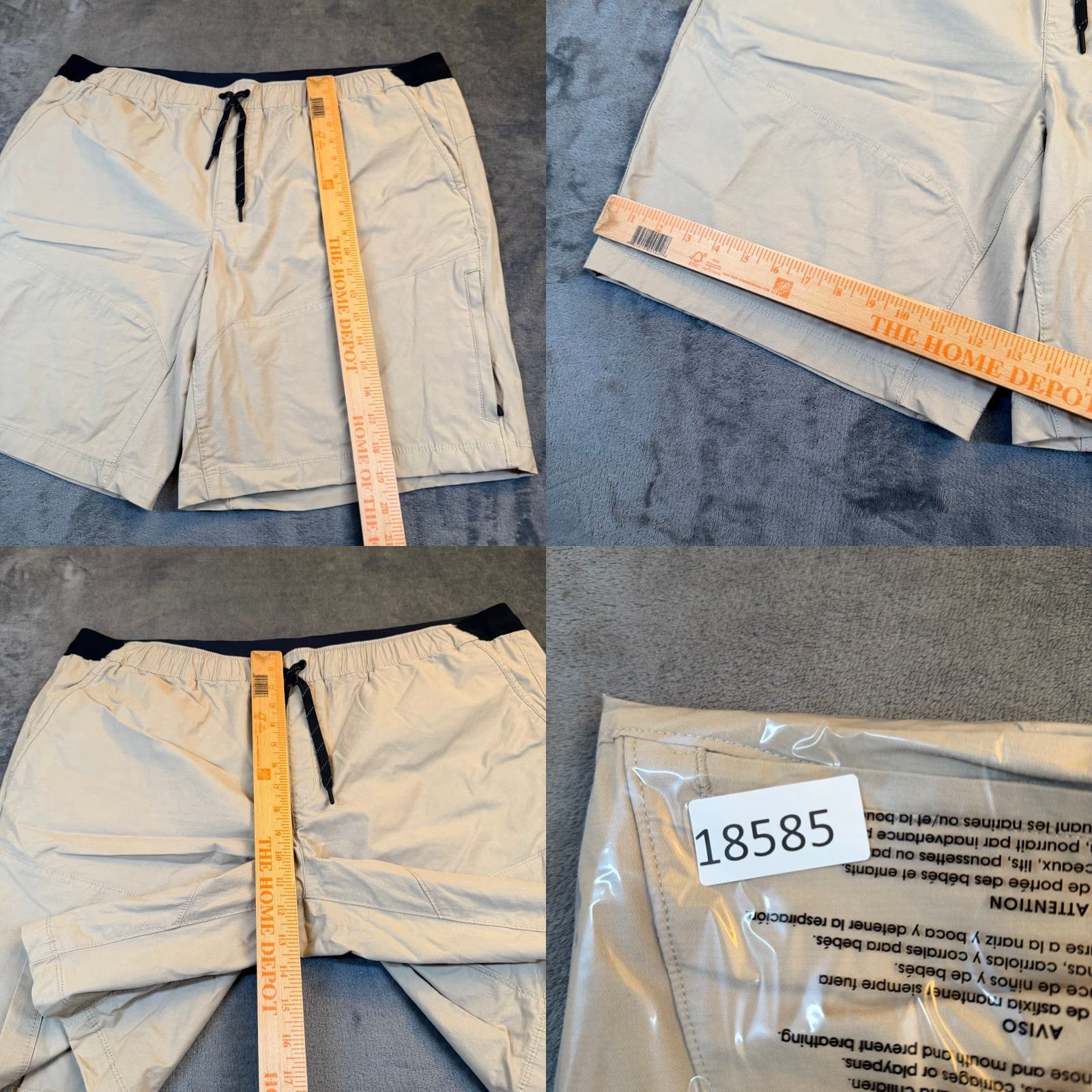 Eddie Bauer Eddie Bauer Horizon Guide Shorts Mens 2XL Tan Elastic Waist Lightweight Nylon Chino Casual Travel Mens 2XL Beige Outdoor Stretch Size US 42 / EU 58 - 8 Thumbnail
