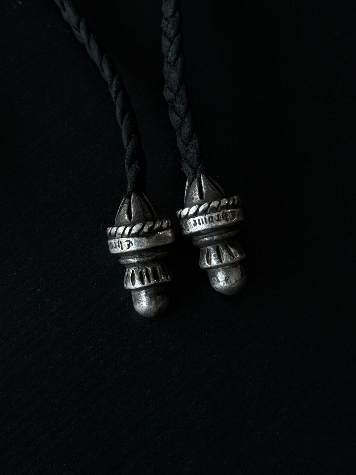 Chrome Hearts Large Cross Pendant & Braided Leather Necklace Size ONE SIZE - 6 Thumbnail