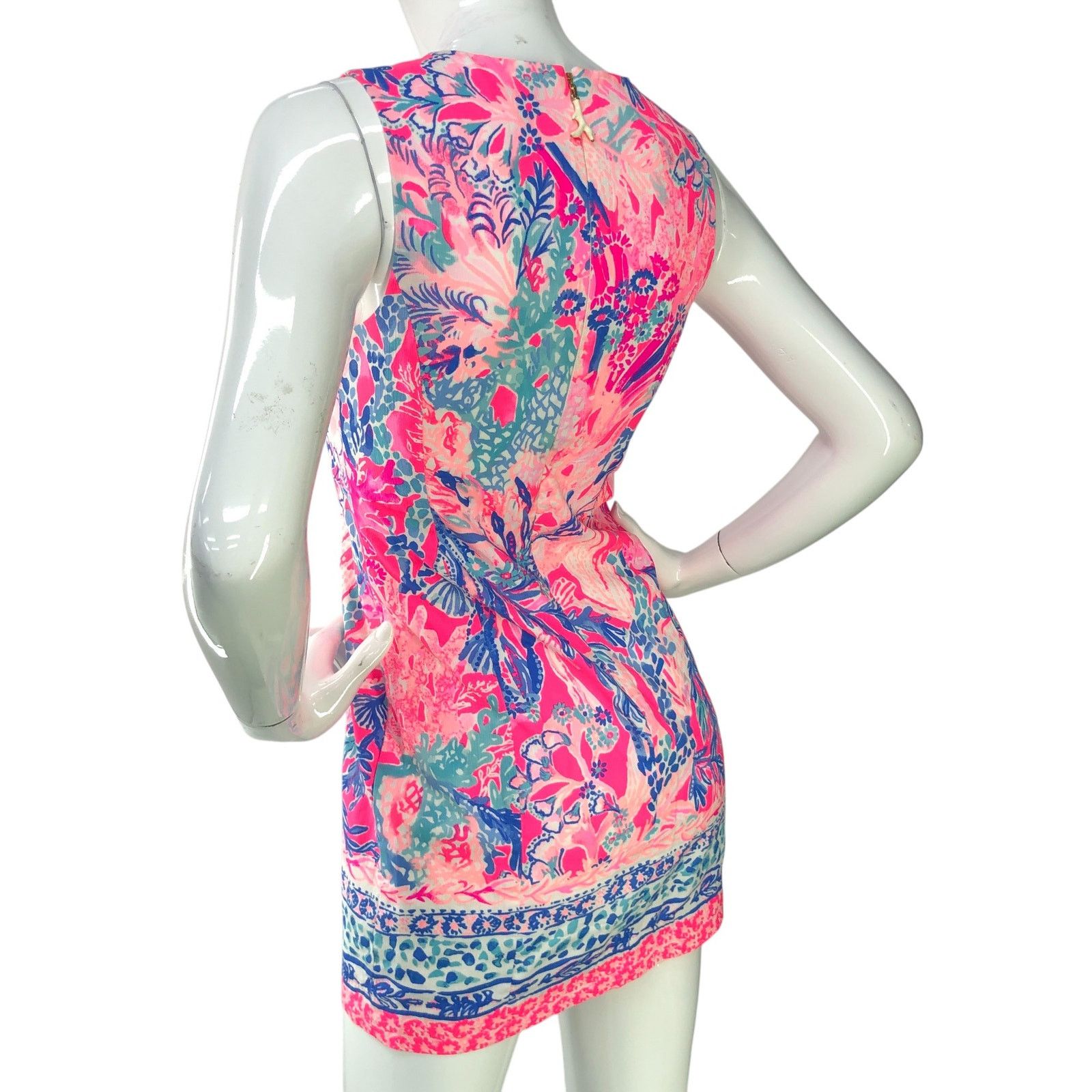 Lilly Pulitzer Lilly Pulitzer 00 Dress Mila Shift Coral Resort Sleeveless Size XXS / US 00 / IT 34 - 6 Thumbnail