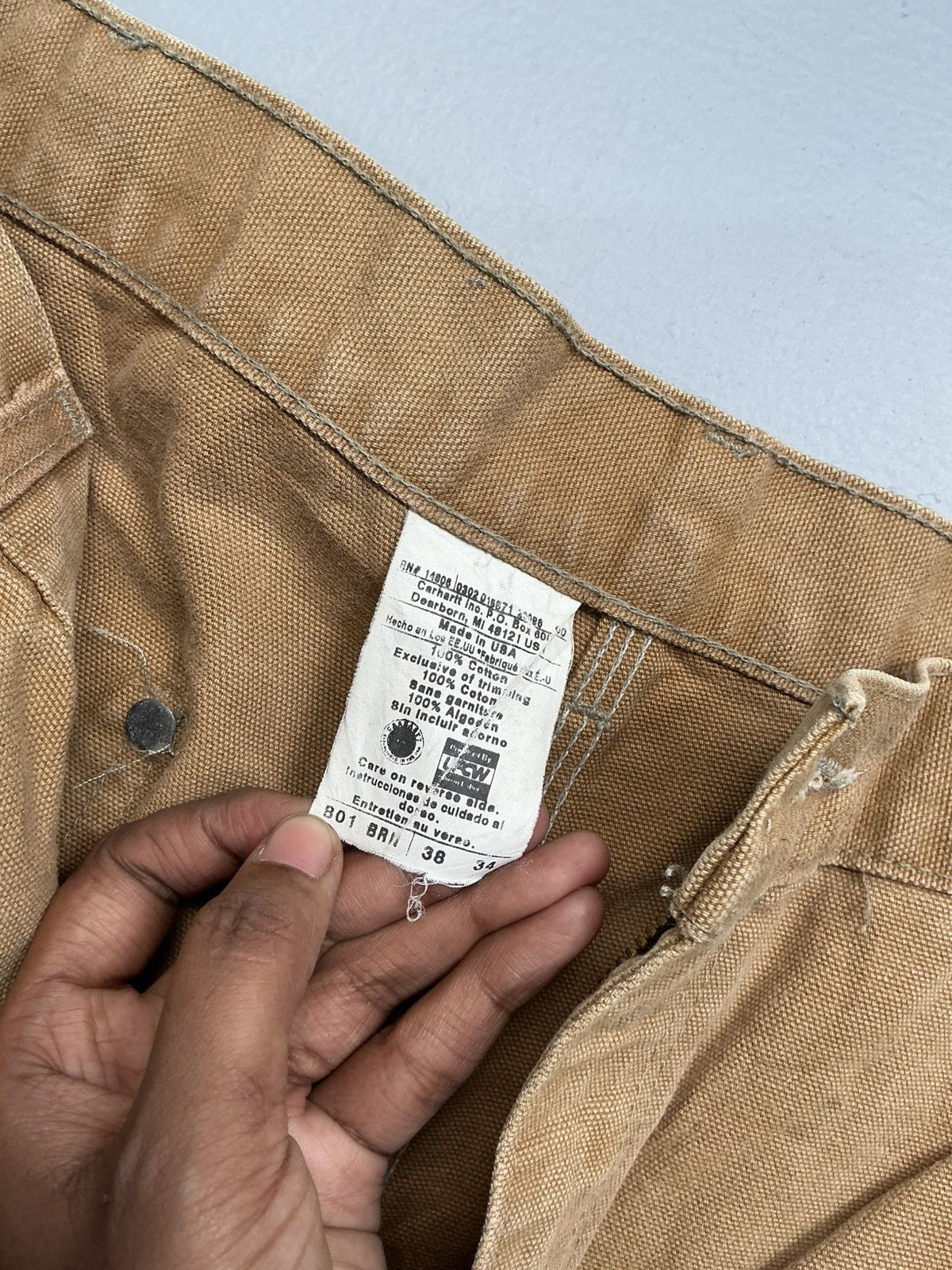 Carhartt Vintage Carhatt B01 BRN double knee workwear Size US 38 / EU 54 - 3 Thumbnail